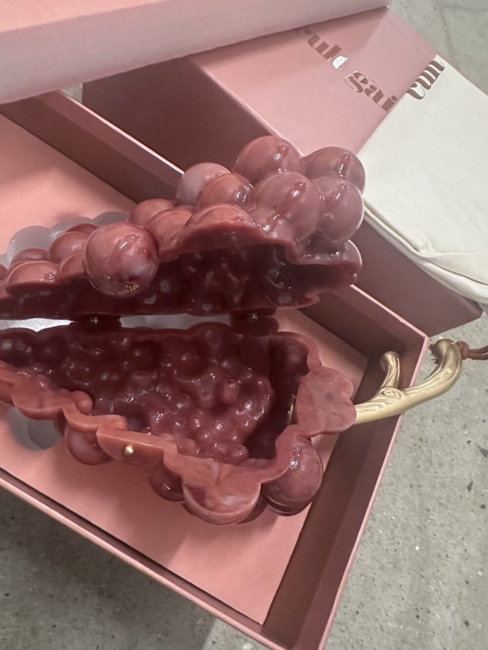 Cult Gaia Grape Clutch in Crimson Red - Picture 15 of 15